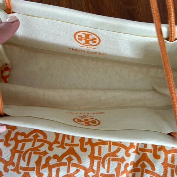Tory Burch canvas tote bag orange cream - Picture 2 of 7